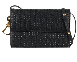 Vintage Woven WOC, Leather, Black, 02LU1017, S/DB, 1*
